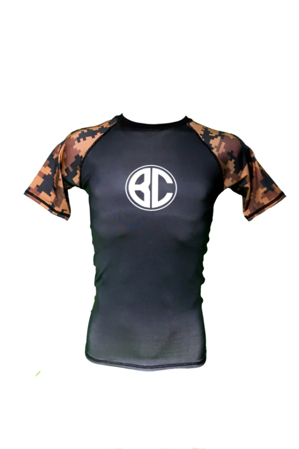 Rash Guard "Minecraft" Manga Corta Marrón