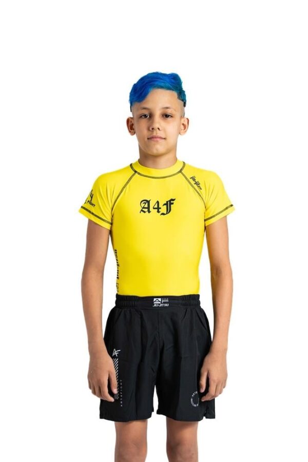 Rash Guard "A4F" Amarilla Niños Manga Corta