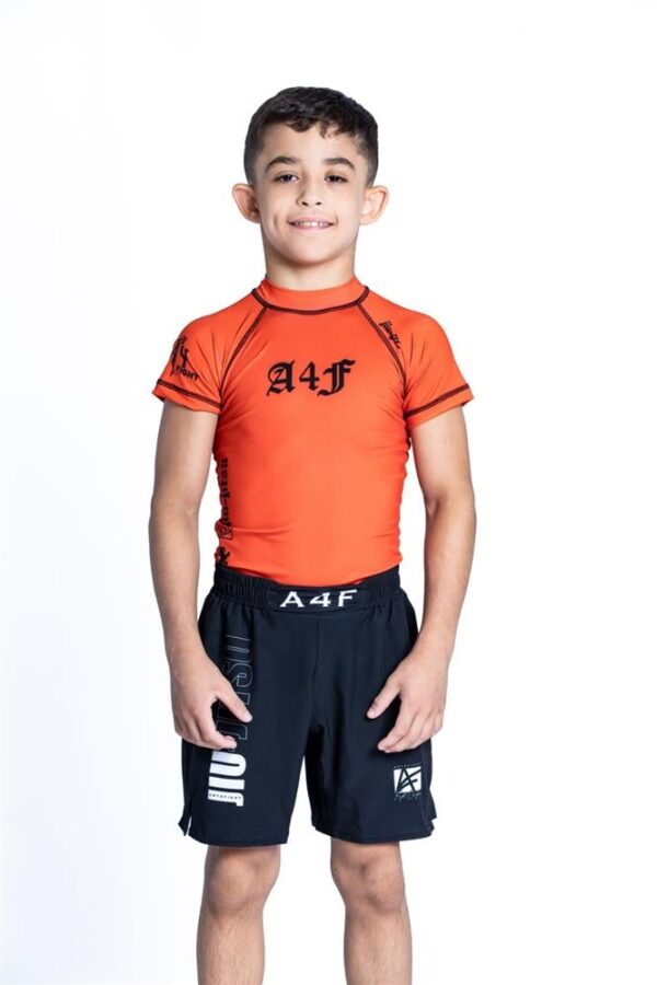 Rash Guard "A4F" Naranja Niños Manga Corta
