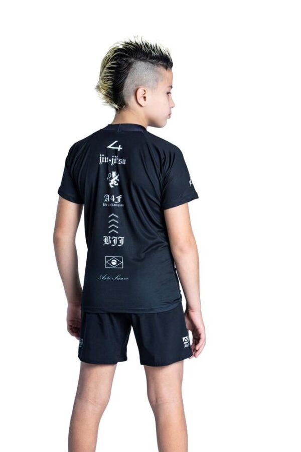 Rash Guard "A4F" Negra Niños Manga Corta - Imagen 2