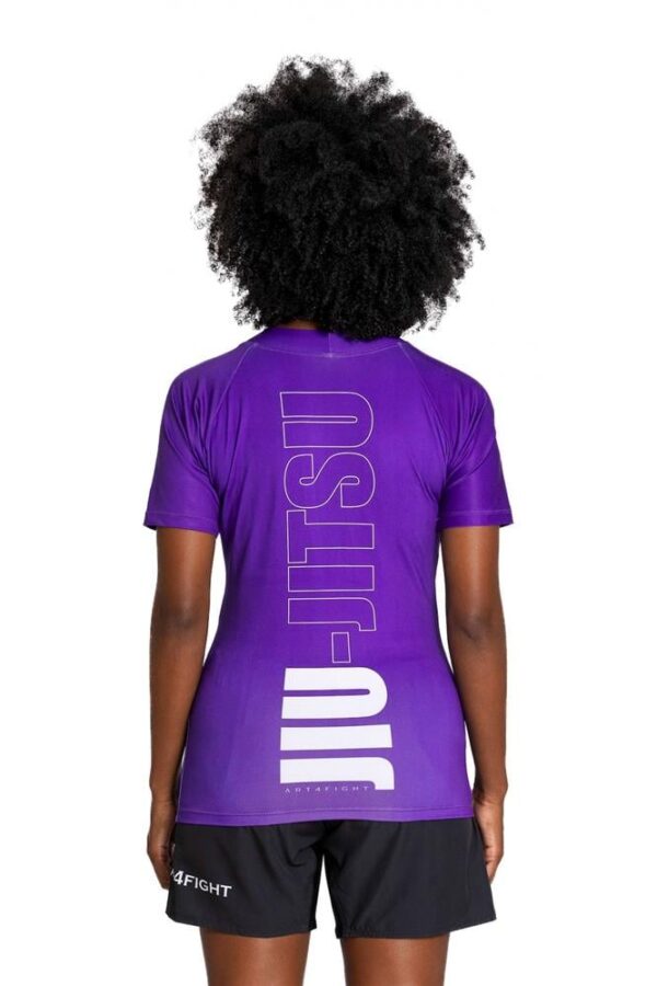 Rash Guard "JIU JITSU" Morada Manga Corta - Imagen 3