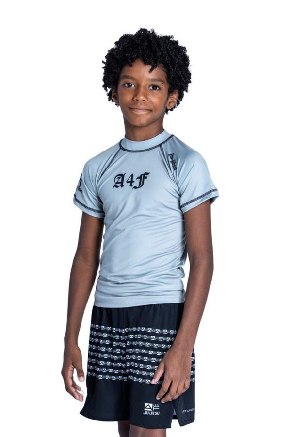 Rash Guard "A4F" Gris Niños Manga Corta