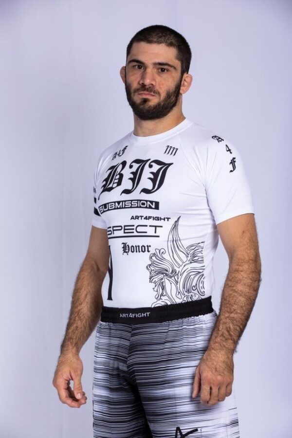 Rash Guard "RESPECT" Blanca Manga Corta - Imagen 2