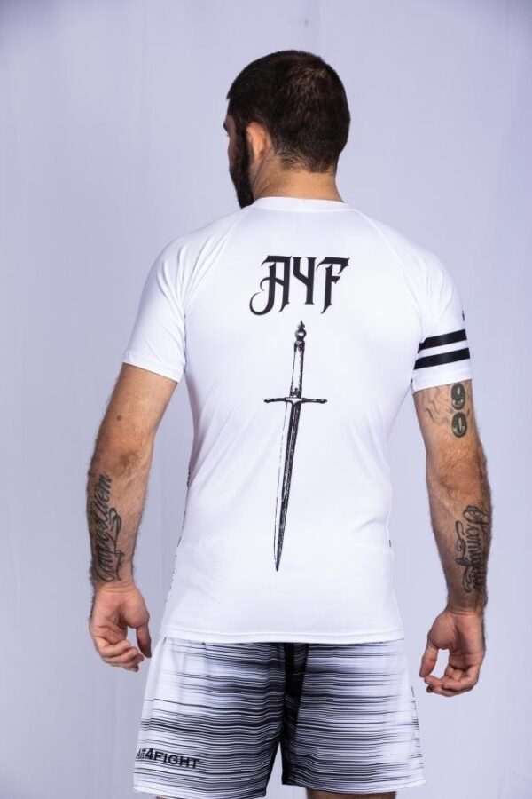 Rash Guard "RESPECT" Blanca Manga Corta - Imagen 4