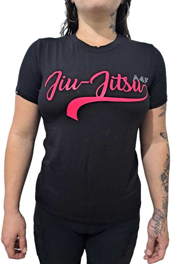 Camiseta "JIU JITSU" Negro/Rosa
