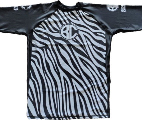 Rash Guard "Zebra" Blanca Manga Corta