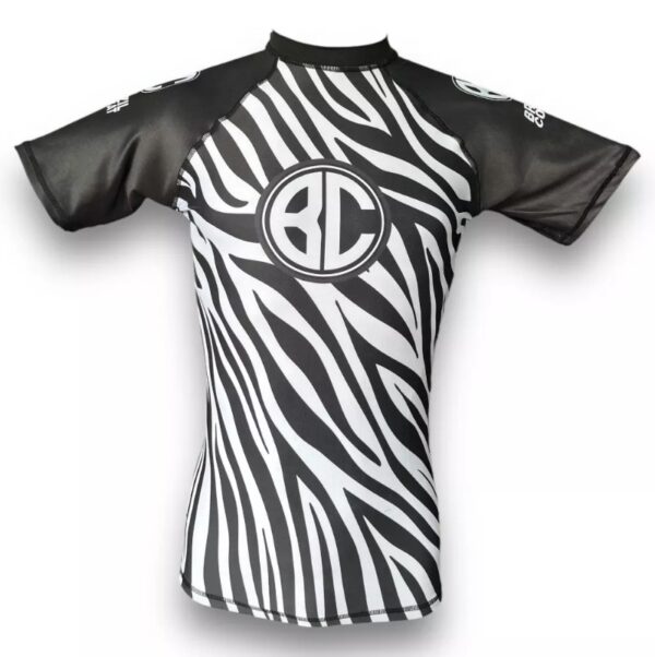Rash Guard "Zebra" Blanca Manga Corta