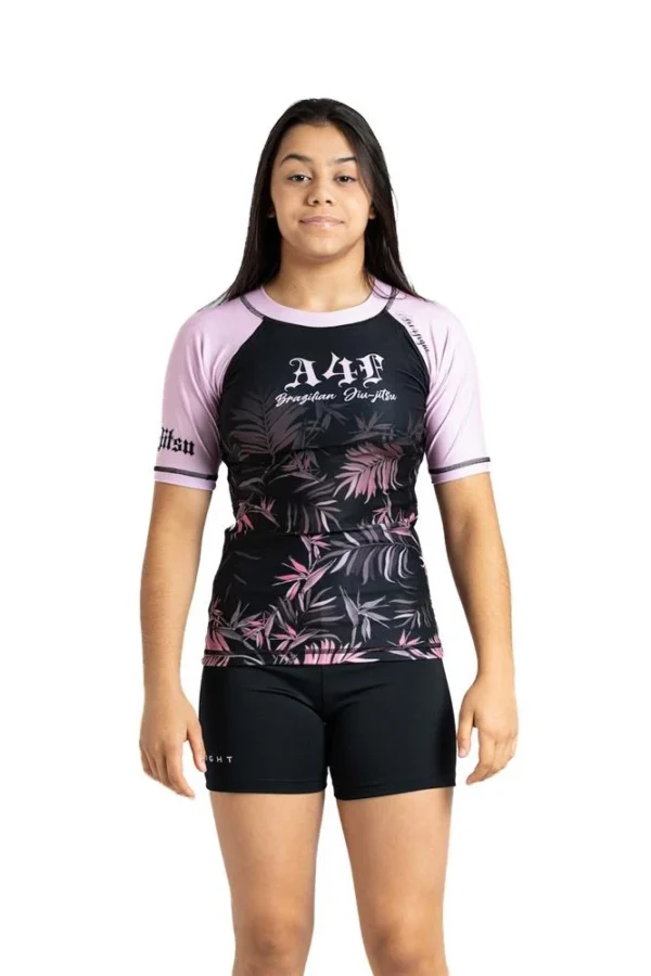 Rash Guard "Hojas" Manga Corta